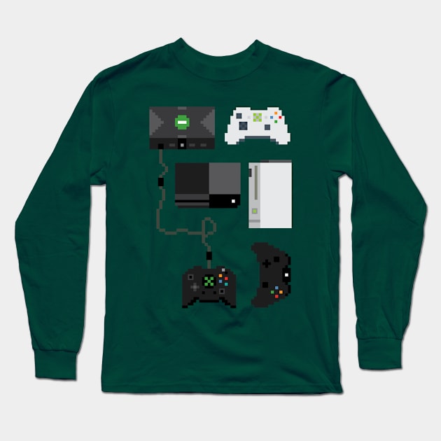 Pixel History - XBOX Long Sleeve T-Shirt by L. Marco Miranda